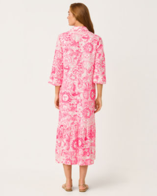 Alora Maxi Dress, Cherry Blossom Pink Fleur De Lilly, large image 2