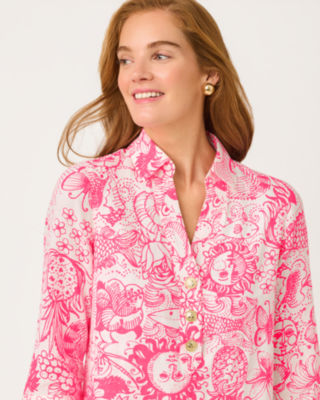 Alora Maxi Dress, Cherry Blossom Pink Fleur De Lilly, large image 5