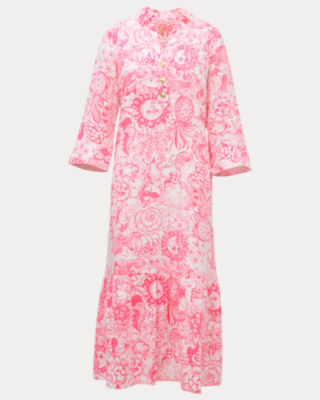 Alora Maxi Dress, Cherry Blossom Pink Fleur De Lilly, large image 7