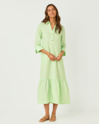 Alora Maxi Dress, Pistachio Macaron X Resort White, large