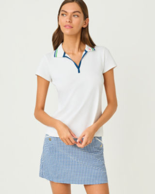 UPF 50+ Luxletic Frida Polo, Resort White, large