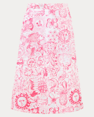 Constance Reversible Midi Wrap Skirt, Putting Green Fleur De Lilly, large image 8