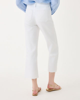 27" Harleen High Rise Crop Jean, Resort White, large image 1
