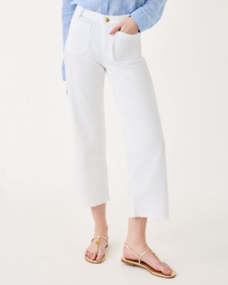 27" Harleen High Rise Crop Jean, Resort White, large image 2