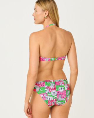 Aleska Bandeau Swim Top, Cherry Blossom Pink Lil Chicken Check, large image 1