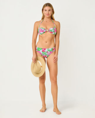 Aleska Bandeau Swim Top, Cherry Blossom Pink Lil Chicken Check, large image 3