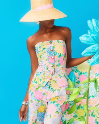 Danneel Strapless Top, Multi Lilly Garden, large