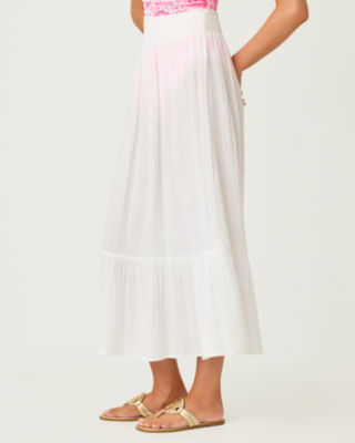 Enzo Maxi Skirt Cover-Up, Resort White, large image 3
