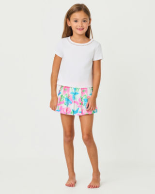 Girls Mini Clairmont Top, Resort White, large