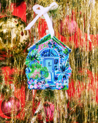 Lilly's House Ornament, Multi Lillys Door Ornament, large