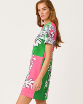 Siera Dress, Cherry Blossom Pink Follow The Sun Engineered Knit Dress, large image 4