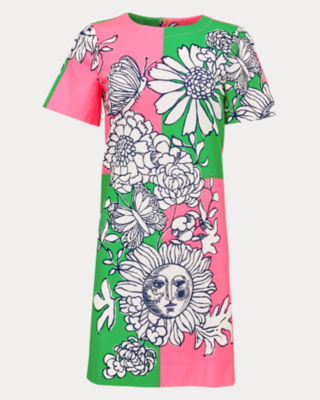 Siera Dress, Cherry Blossom Pink Follow The Sun Engineered Knit Dress, large image 7