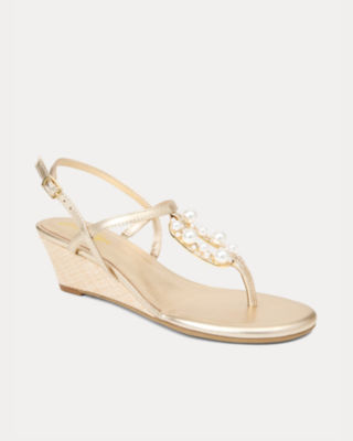 Good As Gold Embellished Wedge, Gold Metallic, large