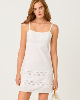 Haliey Dress, Resort White Sunshowers Embroidery, large