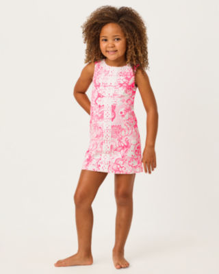 Girls Mini Wister Dress, Cherry Blossom Pink Fleur De Lilly, large
