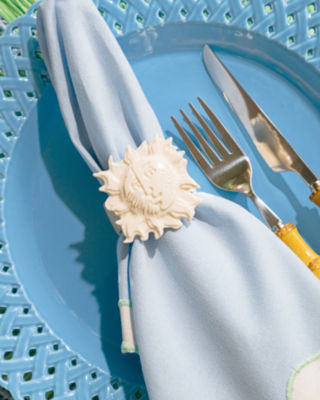 Sun Napkin Ring Set, Resort White, large