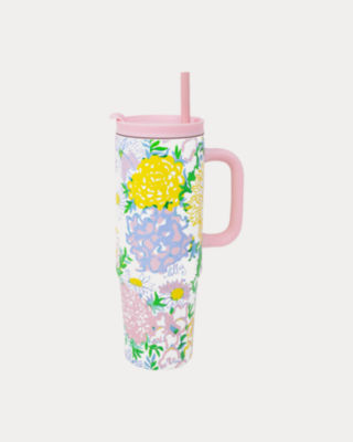 30 Oz Stainless Steel Tumbler with Handle, Multi Lilly Garden Home, large