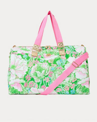 Sac De Voyage Pour Chaussures Lilly Pulitzer - Vert Imprimé - Occasion Bon état - Dimensions 30x12x10 Cm