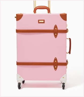pink luggage
