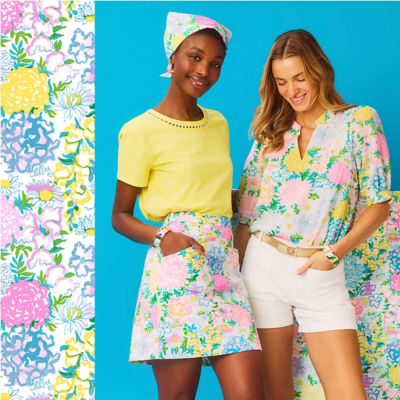 model wearing pink outfit