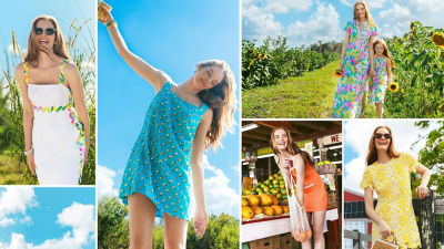 collage of models