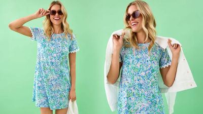 blue printed outfits