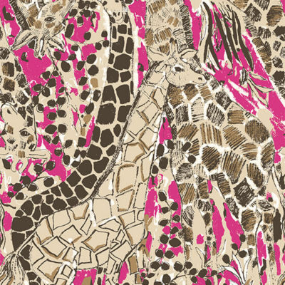 green and pink print