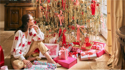models wearing matching pink dresses
