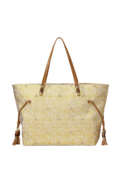 Lilly pulitzer gold tote on sale