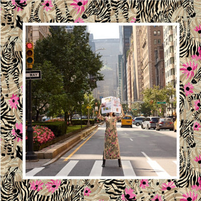 models wearing brown print