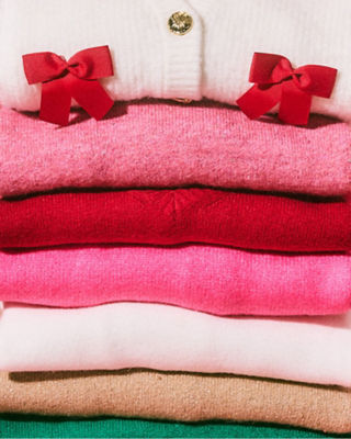 stacked colored sweaters