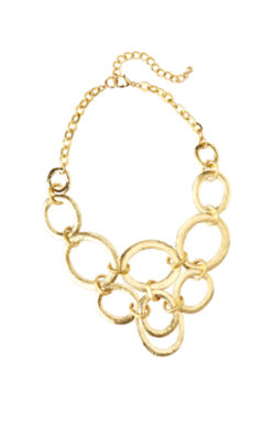 Ringleader Statement Necklace, Gold Metallic, large  - Lilly Pulitzer