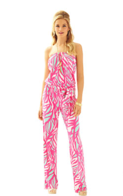 lilly pulitzer strapless jumpsuit