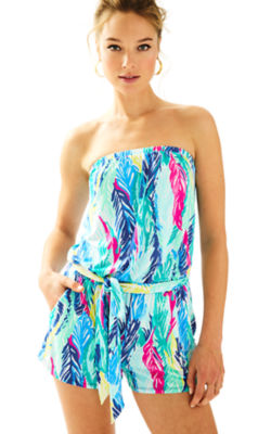 lilly pulitzer strapless romper