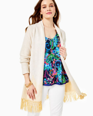 Lilly pulitzer hot sale fringe cardigan