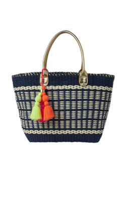 lilly pulitzer straw tote