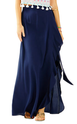navy silk wrap