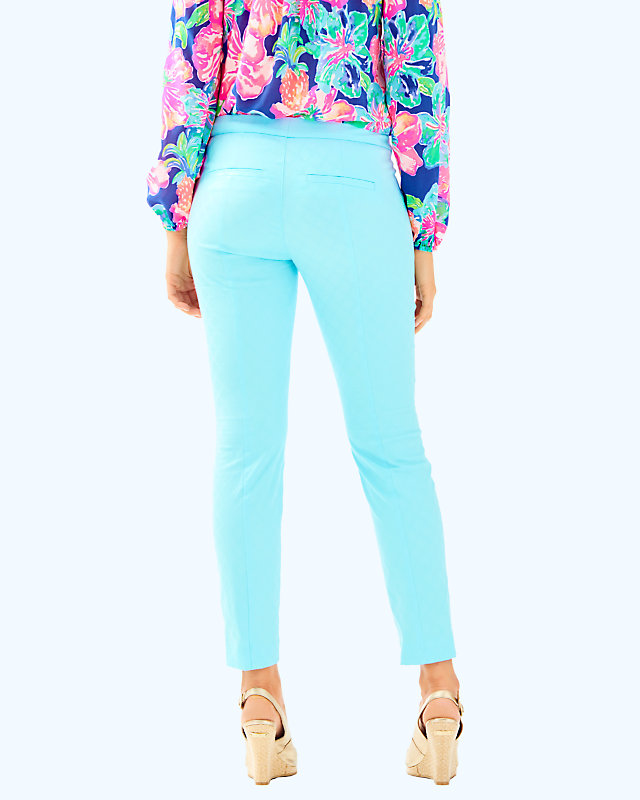 29" Kelly Textured Ankle Length Skinny Pant, Seasalt Blue, large image null - Lilly Pulitzer