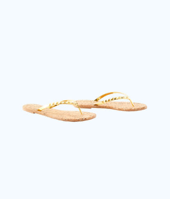 lilly pulitzer gold sandals