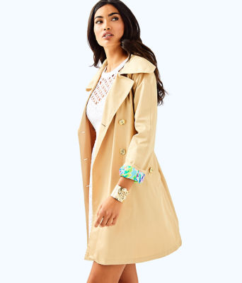 Qynn Trench Coat, , large  - Lilly Pulitzer