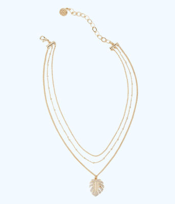 Charming Leaf Choker, Gold Metallic, large  - Lilly Pulitzer