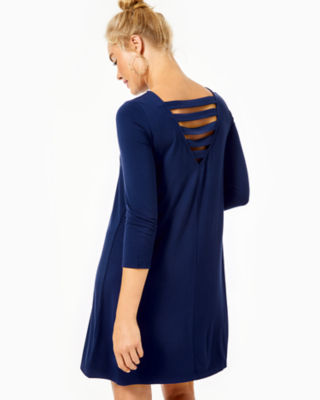 Ophelia Swing Dress, True Navy, large image 2 - Lilly Pulitzer