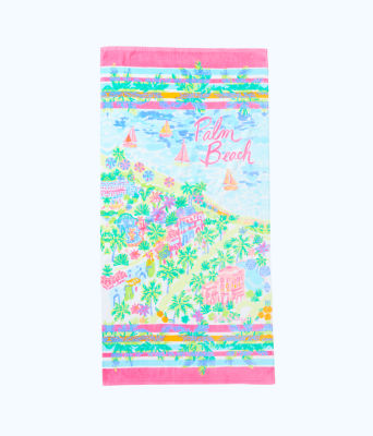 Destination Beach Towel - Palm Beach, , large - Lilly Pulitzer