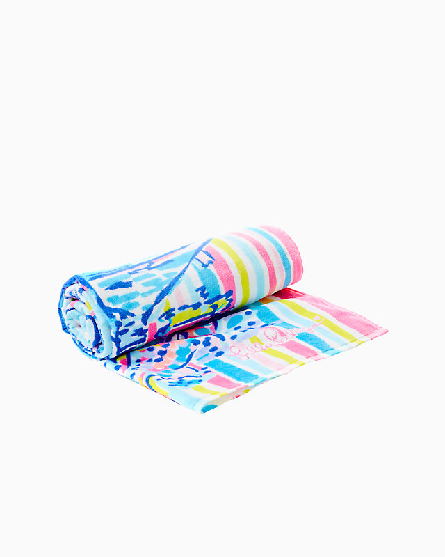 Destination Beach Towel, Multi Destination Watch Hill Towel, large image null - Lilly Pulitzer