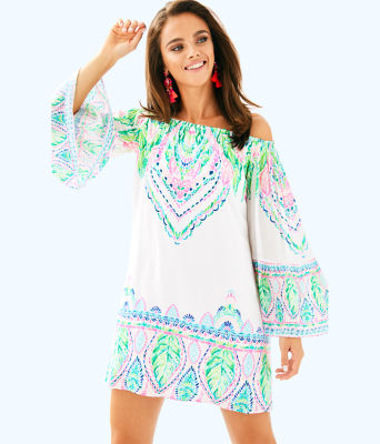 lilly pulitzer off the shoulder dress