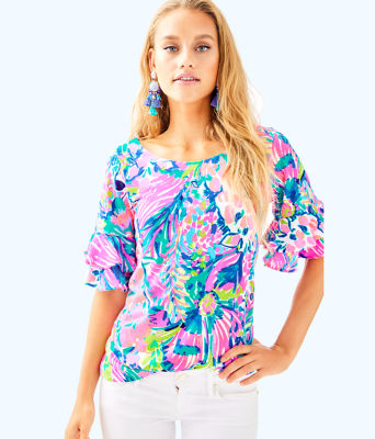 Lula Top, Multi Gumbo Limbo, large  - Lilly Pulitzer