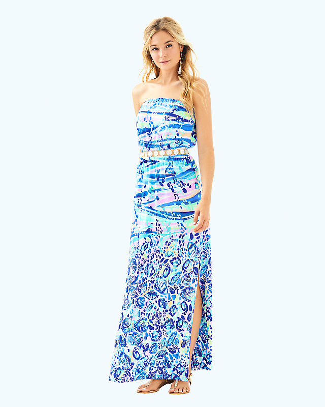 Mika Strapless Maxi Dress, , large - Lilly Pulitzer
