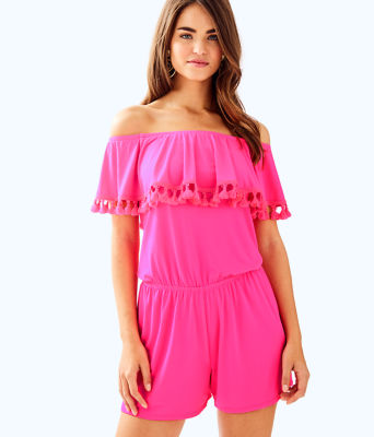 La Fortuna Off-The-Shoulder Romper, , large  - Lilly Pulitzer