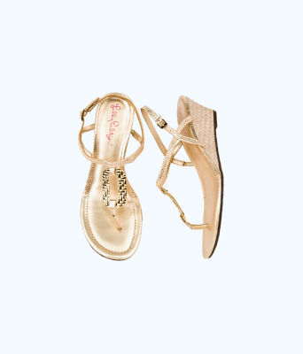 As Good As Gold Wedge, , large  - Lilly Pulitzer