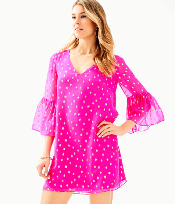 caroline silk tunic dress